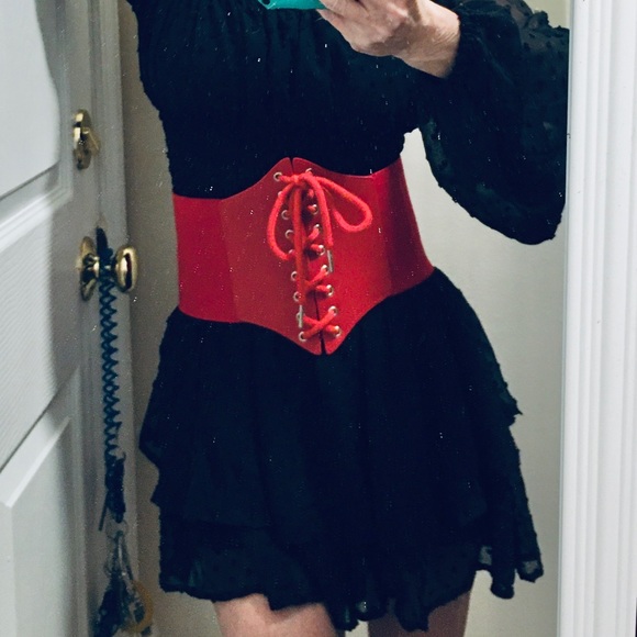 🖤Black Swiss dot long sleeve romper that looks like a minidress- S - Picture 7 of 7